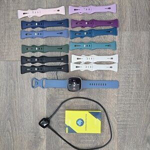 Fitbit Versa 4 With Charger, Screen Protectors, and 12 Bands